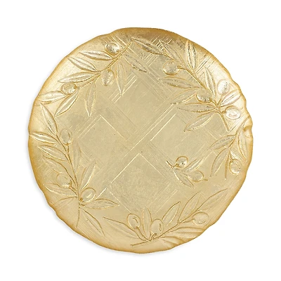 Vietri Moon Glass Olive Salad Plate