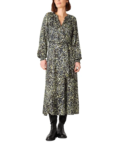 Whistles Marlow Leopard Swirl Dress