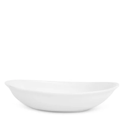 Vietri Aria White Oval Shallow Bowl