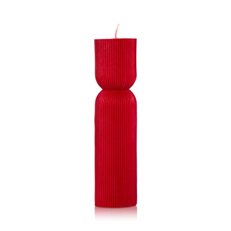 Joso Tall Ridged Candle, 17 oz.