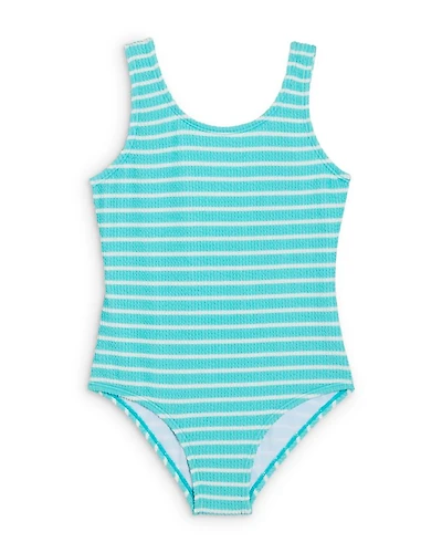 Girls' Crinkle One Piece Swimsuit - Little Kid