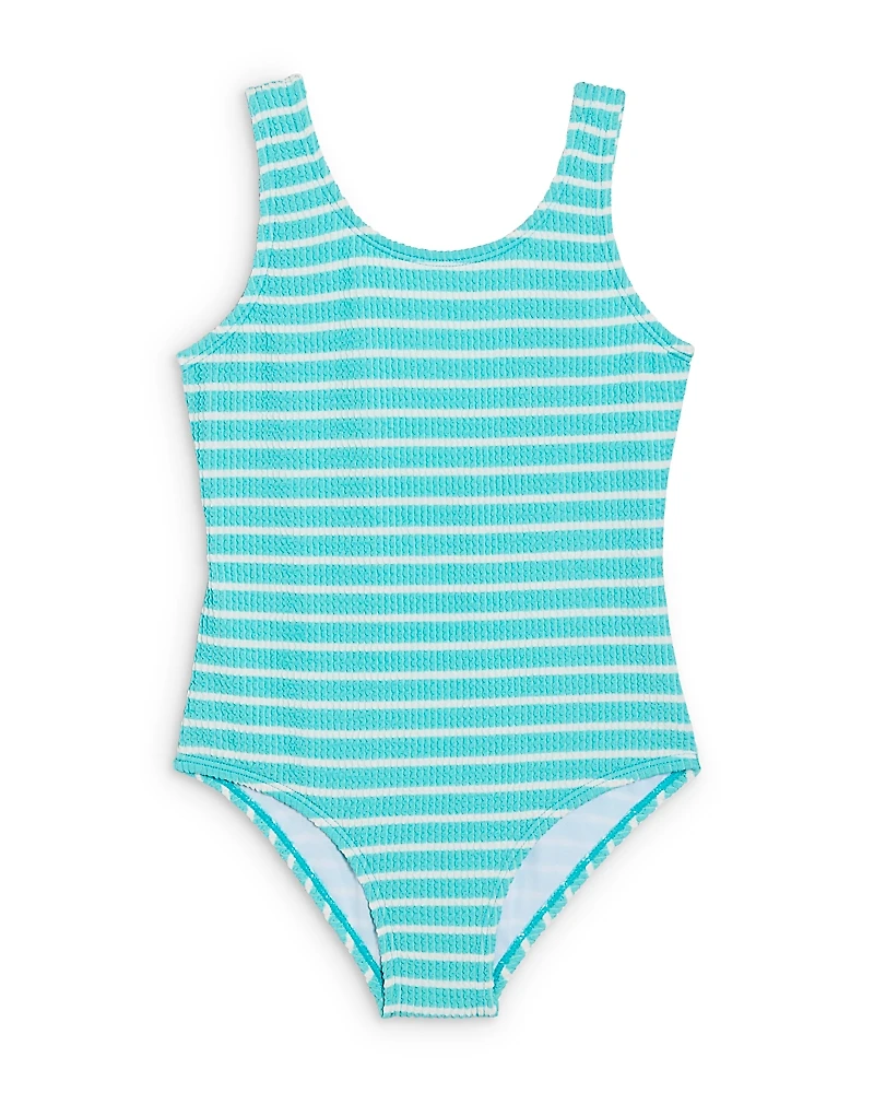 Limeapple Girls' Crinkle One Piece Swimsuit - Little Kid