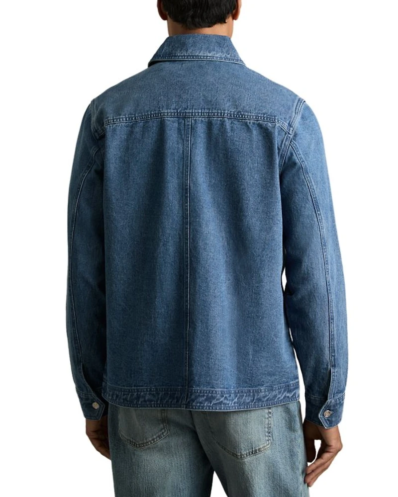 Tore Long Sleeve Denim Overshirt