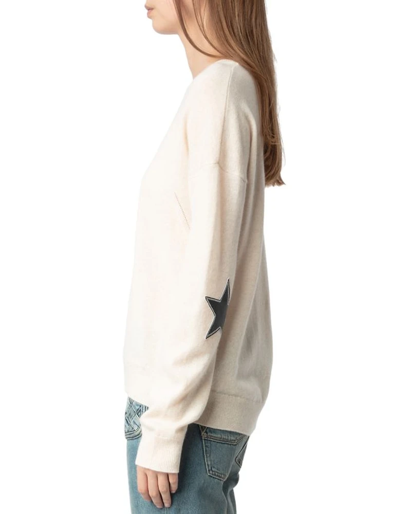 Cici Star Patch Cashmere Sweater