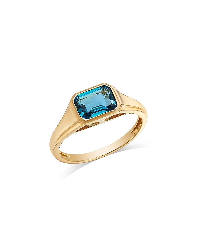 Bloomingdale's Fine Collection London Blue Solitaire Ring