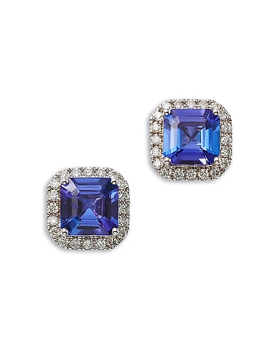 Bloomingdale's Fine Collection Tanzanite & Diamond Halo Stud Earrings