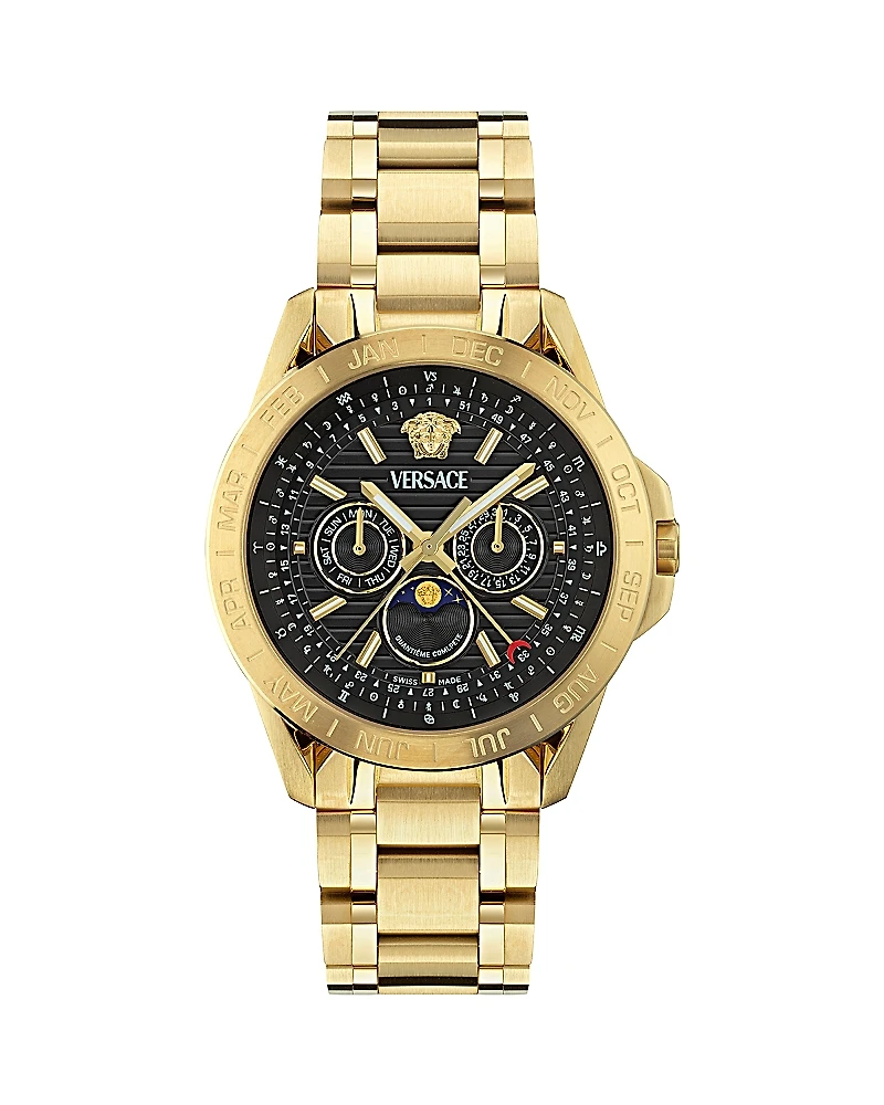 Versace V-Galaxy Moonphase Watch, 43mm