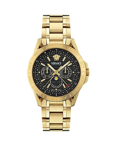 Versace V-Galaxy Moonphase Watch, 43mm