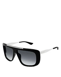 McQueen Cross Bar Navigator Sunglasses, 60mm
