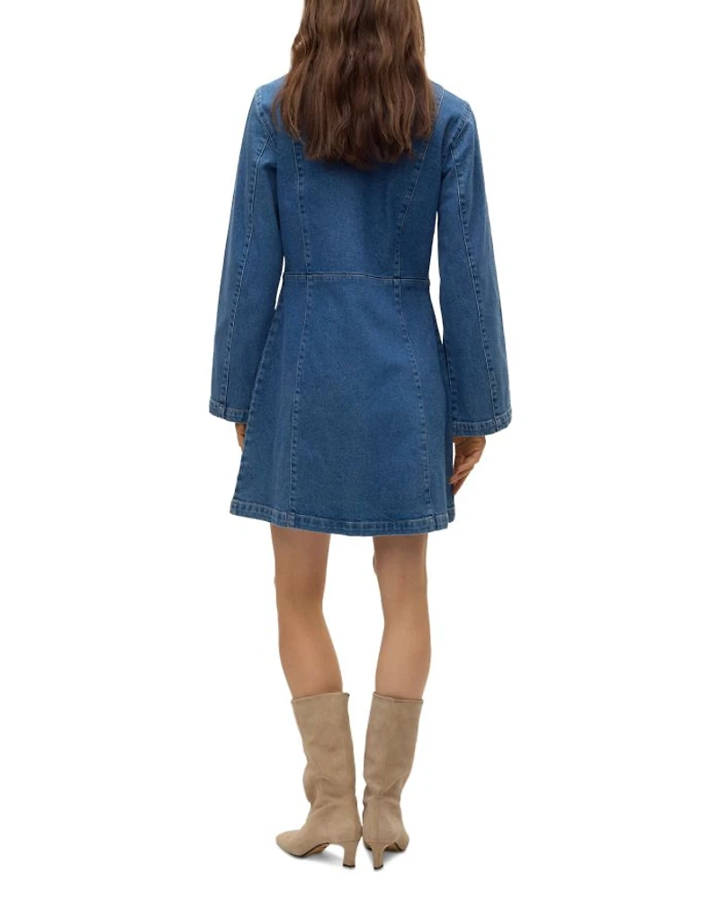 Long Sleeve Denim Mini Dress