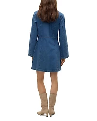 Long Sleeve Denim Mini Dress