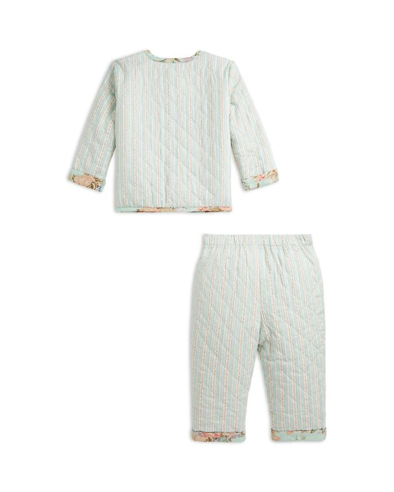Girls' Floral Reversible Jacket & Pant Set - Baby