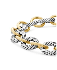 Oval Link Bracelet with Gold