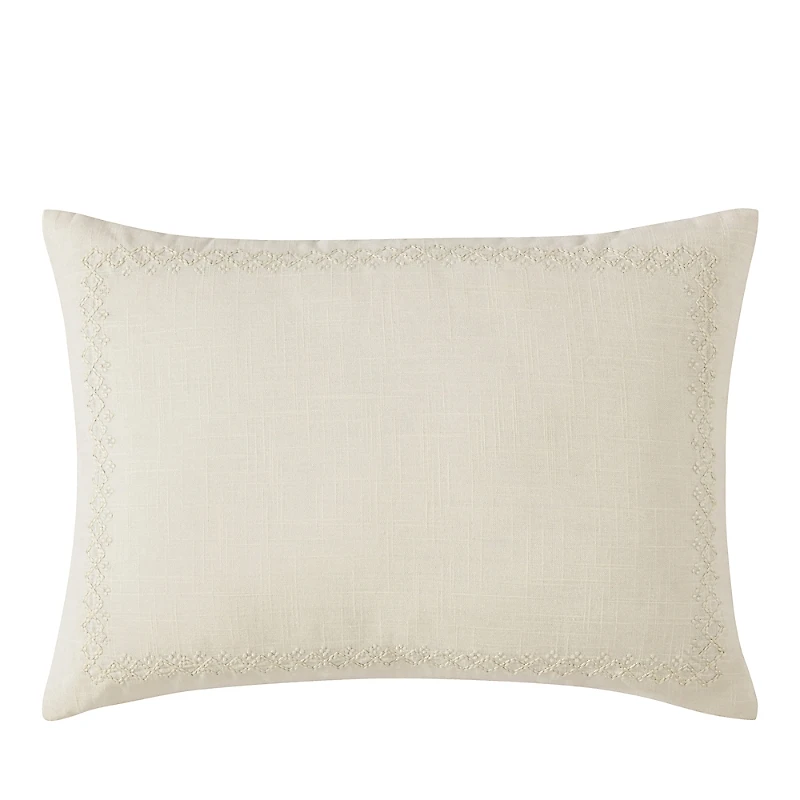 Dkny Pure Border Embroidered Decorative Pillow, 14 x 20