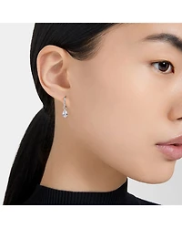 Stilla Crystal Pear Dangle Hoop Earrings