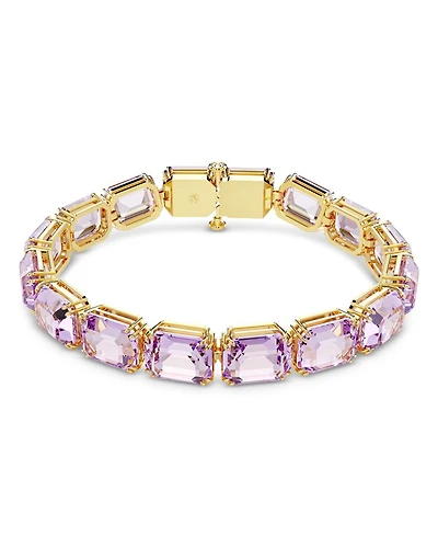 Millenia Purple Octagon Crystal Tennis Bracelet