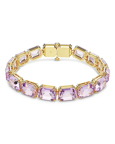 Swarovski Millenia Purple Octagon Crystal Tennis Bracelet