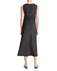 Trellis Plaid Sleeveless Dress