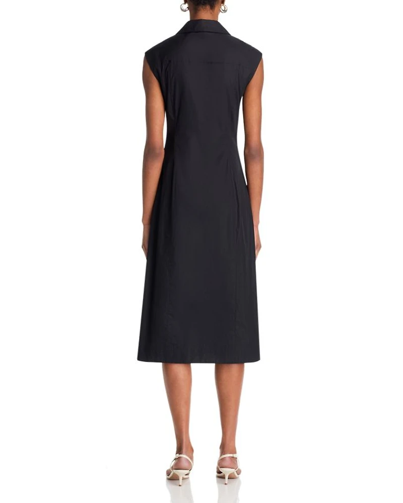 Nera Ruched Button Down Dress