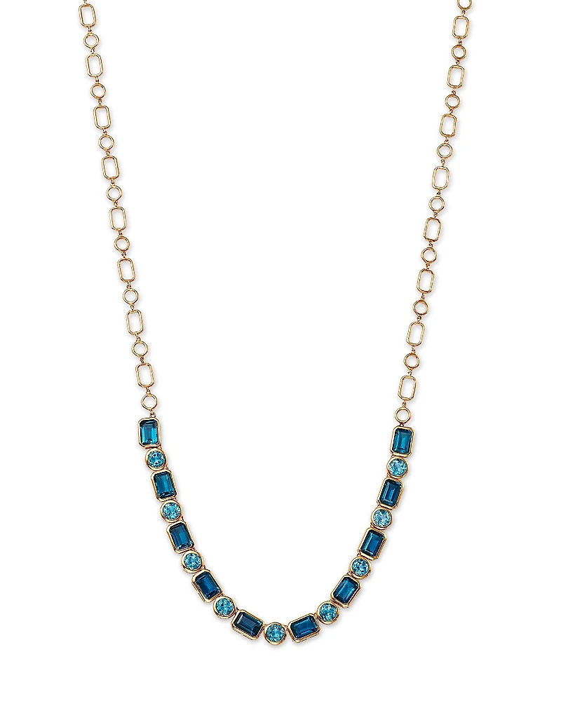 Bloomingdale's Fine Collection London Blue & Sky Blue Topaz Necklace