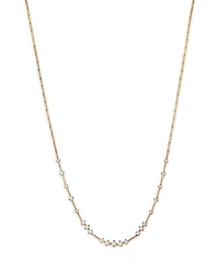 Scattered Diamond Station Necklace in 14K Yellow Gold, 1.0 ct. t.w.