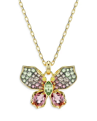 Idyllia Crystal Butterfly Pendant Necklace, 16.5-19.25"