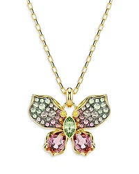 Idyllia Crystal Butterfly Pendant Necklace, 16.5-19.25"
