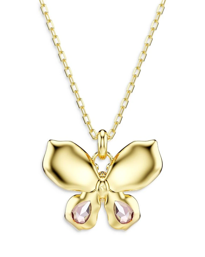 Idyllia Crystal Butterfly Pendant Necklace, 16.5-19.25"