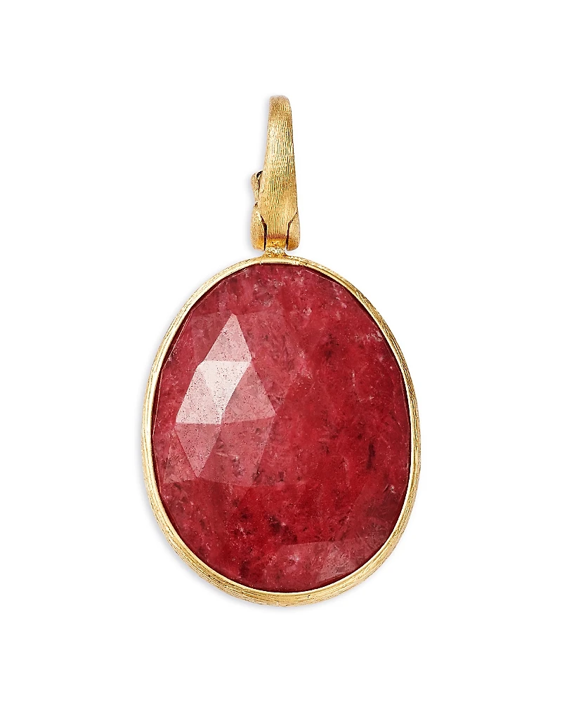 Marco Bicego 18K Yellow Gold Lunaria Color Thulite Oval Pendant