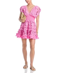 Morana Lace Embroidered Mini Dress - Exclusive