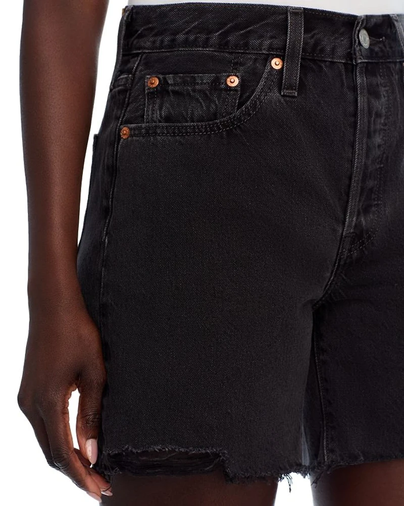 501 Mid Thigh Denim Shorts Lunar Black
