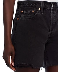 501 Mid Thigh Denim Shorts Lunar Black