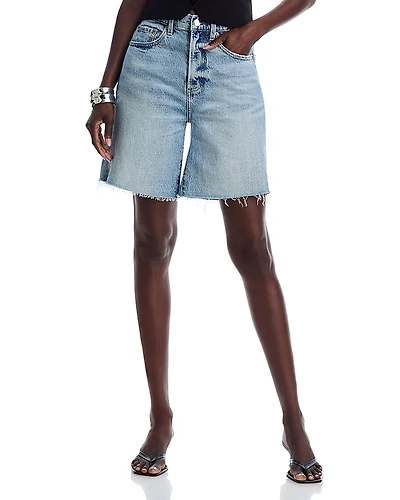 Pistola Kaylee High Rise Pinched Loose Denim Shorts