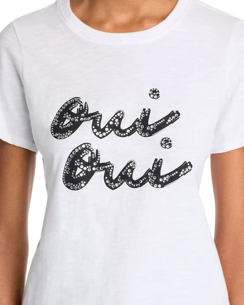 Rhinestone Oui Tee