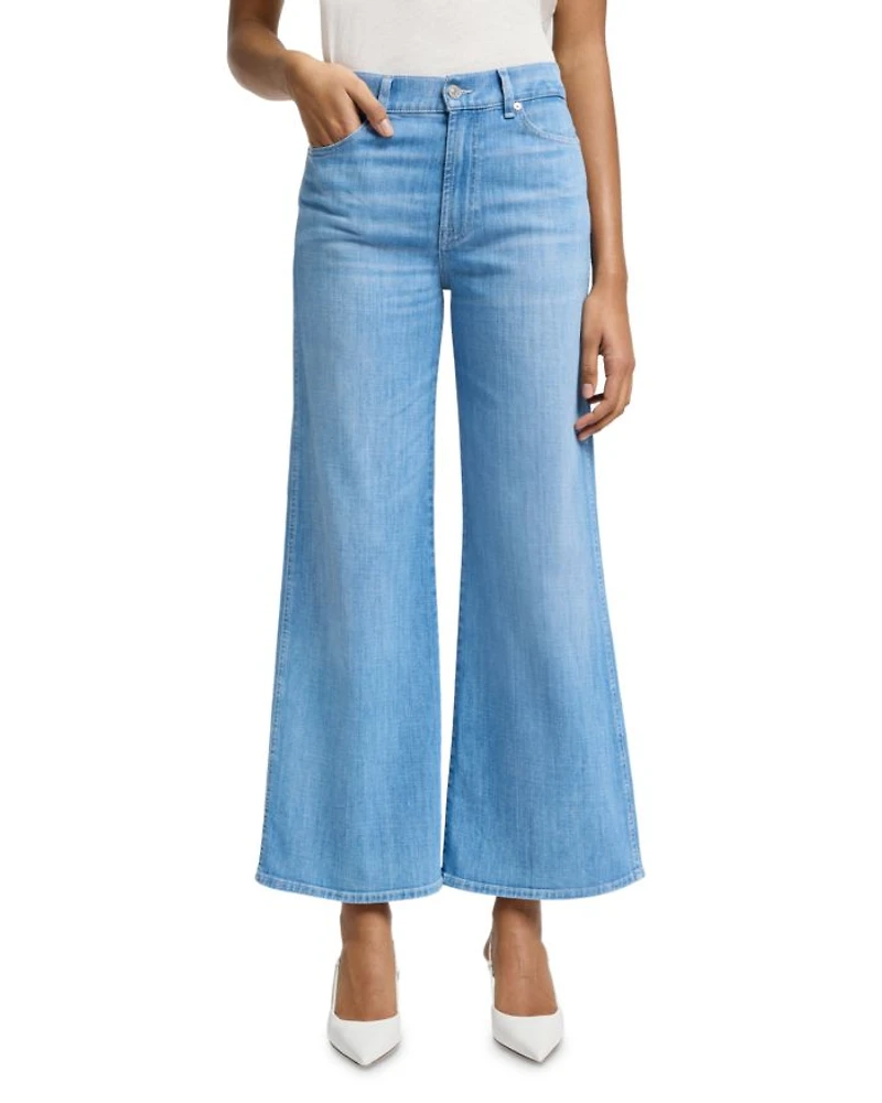 Lotta Cropped High Rise Wide Leg Jeans Charleston
