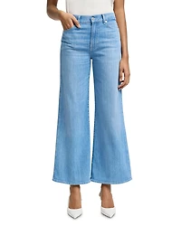 7 For All Mankind Lotta Cropped High Rise Wide Leg Jeans