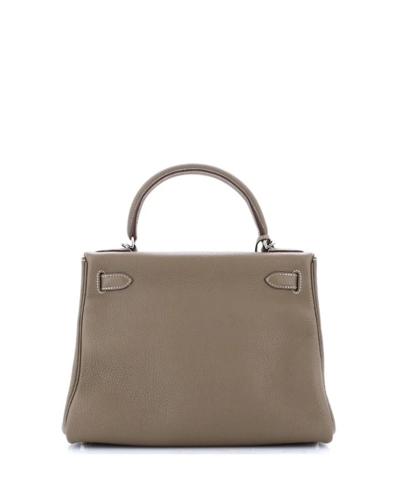 Kelly 28 Handbag Grey Togo with Palladium Hardware