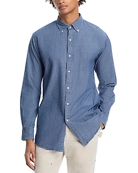 Peter Millar Tamworth Chambray Cotton Stretch Sport Shirt