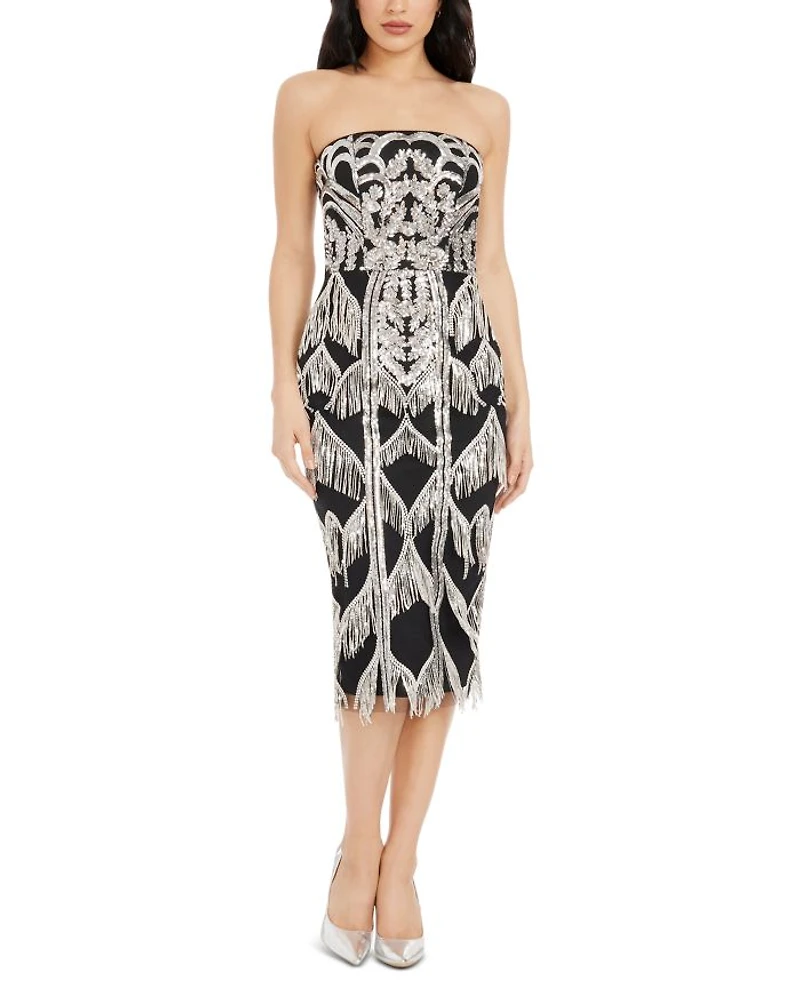 Viviana Fringe Trim Dress