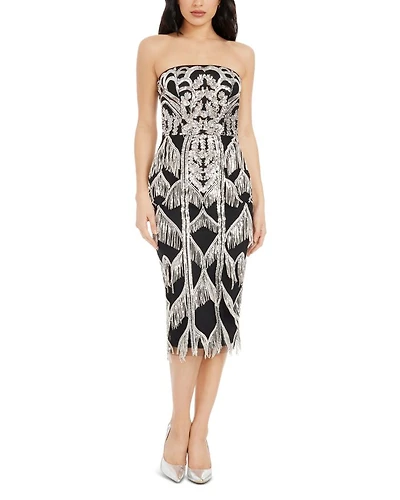 Viviana Fringe Trim Dress