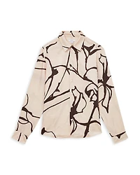 Abstract Printed Long Sleeve Shirt
