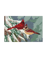 Liora Manne Frontporch Cardinal Christmas Day Area Rug