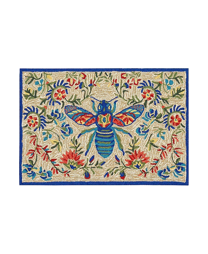 Liora Manne Frontporch Flora Bee Area Rug, 2'6 x 4'