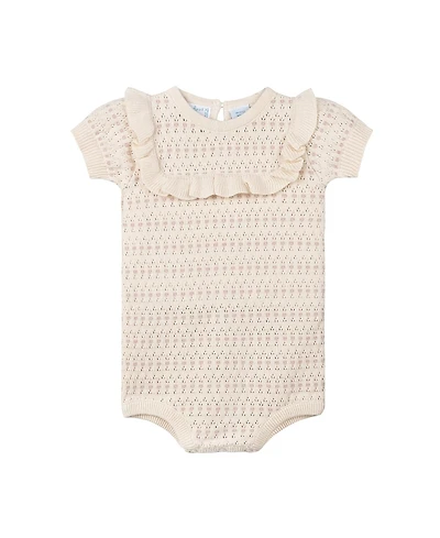 Feltman Brothers Girls' Pointelle Jacquard Knit Romper - Baby