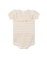 Feltman Brothers Girls' Pointelle Jacquard Knit Romper - Baby
