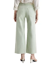 Saige High Rise Wide Leg Crop Jeans Pistachio