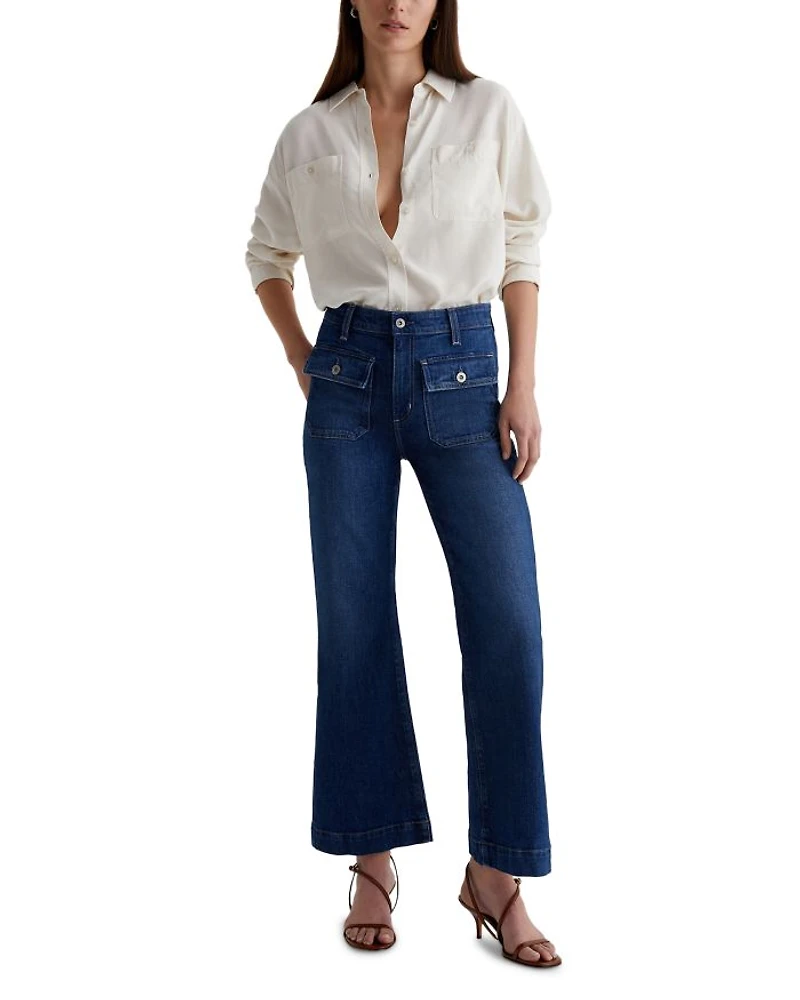 Bonnie Mid Rise Flare Leg Jeans Shallow