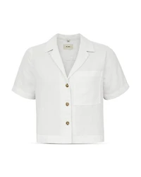 Hampton Linen Cropped Shirt