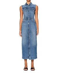 Denim Vest Midi Dress