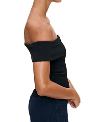 Off-the-Shoulder Instasculpt™ Rib Top